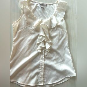 Banana Republic Silk White Blouse